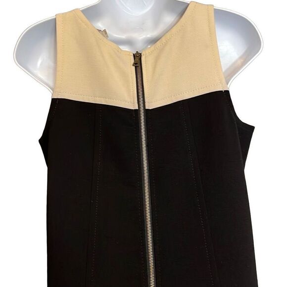 Loft Women's Tank Dress Color Block Mini Sleeveless Zipper Back Closure Size 8 - Picture 4 of 6